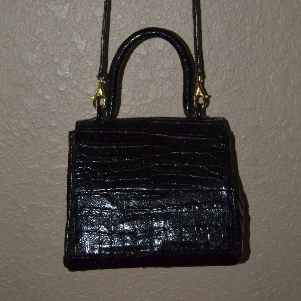 NWT $2650 Nancy Gonzalez Black Crocodile Top Handle Shoulder Handbag - Picture 3 of 11